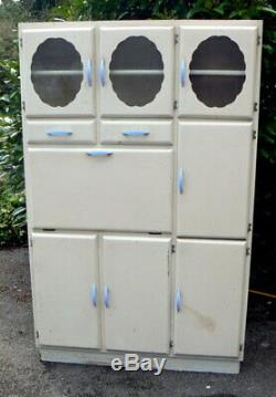 Vintage Retro 50s 60s 3 Door Wooden Kitchenette Kitchen Larder Cupboard Unit