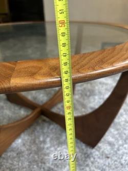 Vintage Retro 60's G plan Astro Teak Glass Top Round Coffee Table VGC