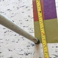 Vintage Retro 60s Kitchen Dining Chair Barkcloth Floral Kitsch Fabric Seat Blue