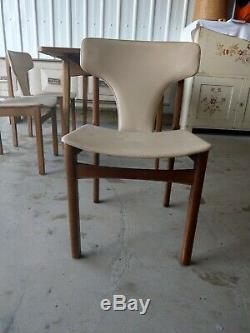 Vintage Retro Amazing Rare Unique Extending Kitchen Table 4 Dining Chairs Seats