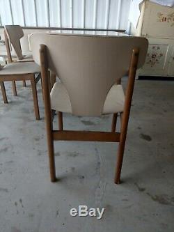 Vintage Retro Amazing Rare Unique Extending Kitchen Table 4 Dining Chairs Seats