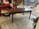 Vintage Retro Brown Wooden Rectangular Extending Kitchen Dining Table