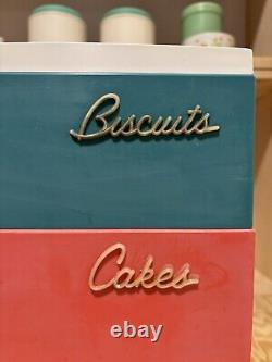 Vintage Retro Capri Stackable Container Cake Biscuits Scones + Sugar Container
