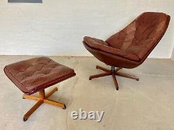 Vintage Retro Danish Madsen & Schubell Reclining Lounge Chairs
