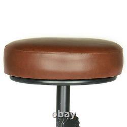 Vintage Retro Designer Kitchen Simulation Bicycle Pedal Leather Bar Stools