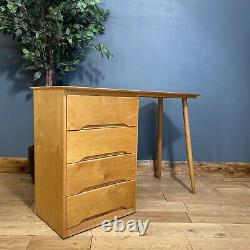 Vintage Retro Desk / Mid Century Liden Desk / Plywood / Office Desk