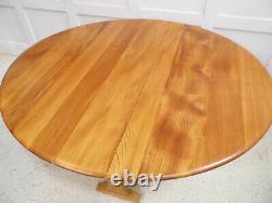 Vintage Retro ERCOL Elm 610 model windsor dining kitchen Slimline table 60s