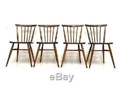 Vintage Retro Ercol Golden Dawn Stick Back Kitchen / Dining Chairs X 4