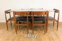Vintage Retro G Plan Walnut MID Century Dining Table And 6 Chairs