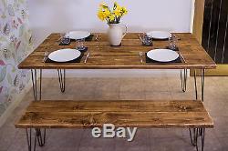 Vintage Retro Hairpin Leg Industrial Rustic Reclaimed Dining/Kitchen Table