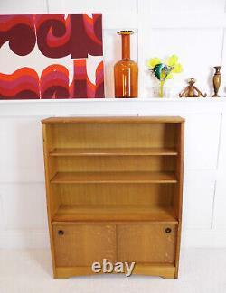 Vintage Retro Herbert E. Gibbs light Oak Bookcase display cabinet 1960s design