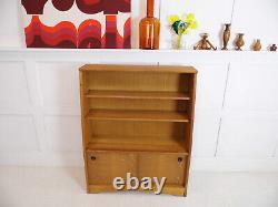 Vintage Retro Herbert E. Gibbs light Oak Bookcase display cabinet 1960s design