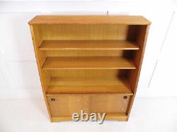 Vintage Retro Herbert E. Gibbs light Oak Bookcase display cabinet 1960s design