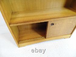 Vintage Retro Herbert E. Gibbs light Oak Bookcase display cabinet 1960s design