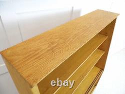 Vintage Retro Herbert E. Gibbs light Oak Bookcase display cabinet 1960s design