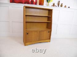 Vintage Retro Herbert E. Gibbs light Oak Bookcase display cabinet 1960s design