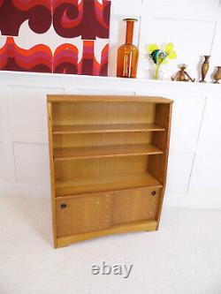 Vintage Retro Herbert E. Gibbs light Oak Bookcase display cabinet 1960s design