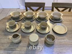 Vintage Retro Kiln Craft Bacchus 18 Pieces Inc Jam Jar See Photos