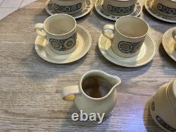 Vintage Retro Kiln Craft Bacchus 18 Pieces Inc Jam Jar See Photos