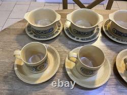 Vintage Retro Kiln Craft Bacchus 18 Pieces Inc Jam Jar See Photos