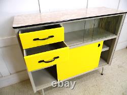 Vintage Retro Kitchen Cabinet Sideboard Display cabinet Formica 1950s