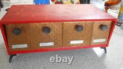 Vintage Retro Krestline Kitchen Cabinet Box Canister Set AS IS Drawers Tin DHB