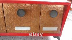 Vintage Retro Krestline Kitchen Cabinet Box Canister Set AS IS Drawers Tin DHB