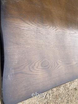 Vintage Retro Large Dark Brown Wooden Refectory Kitchen Dining Table 182 cm long