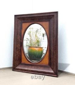 Vintage Retro Large Faux Alligator Crocodile Framed Wall Mirror