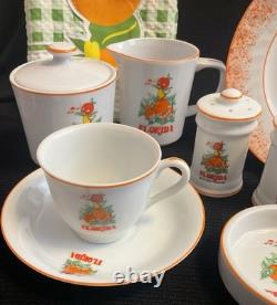 Vintage/Retro Little Orange Bird Florida Souvenir Kitchen Items Lot Of 10