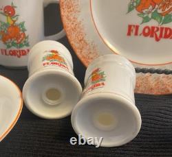 Vintage/Retro Little Orange Bird Florida Souvenir Kitchen Items Lot Of 10