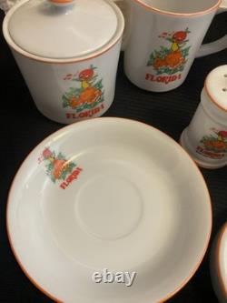 Vintage/Retro Little Orange Bird Florida Souvenir Kitchen Items Lot Of 10