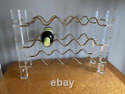 Vintage Retro Lucite & Metal 15 Bottle Wine Rack-mid Century Modern David Lange