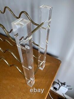 Vintage Retro Lucite & Metal 15 Bottle Wine Rack-mid Century Modern David Lange
