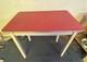Vintage Retro Mid Century Formica Dining Kitchen Table Red Melamine Wooden Wood