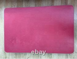 Vintage Retro MID Century Formica Dining Kitchen Table Red Melamine Wooden Wood