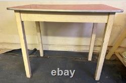 Vintage Retro MID Century Formica Dining Kitchen Table Red Melamine Wooden Wood