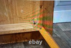 Vintage Retro MID Century Formica Dining Kitchen Table Red Melamine Wooden Wood