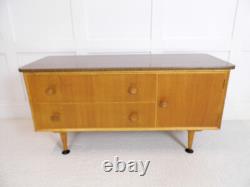 Vintage Retro Meredew Furniture Petite Sideboard TV Stand Storage Formica 1960s