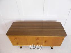 Vintage Retro Meredew Furniture Petite Sideboard TV Stand Storage Formica 1960s