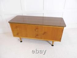 Vintage Retro Meredew Furniture Petite Sideboard TV Stand Storage Formica 1960s