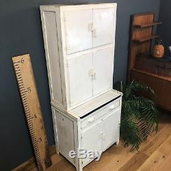 Vintage Retro Mid Century 1950s Kitchen Unit Cabinet Metal Shelves Kitchenette