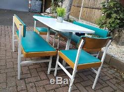 Vintage Retro Mid Century Dining Table Chairs and Benches (Formica)