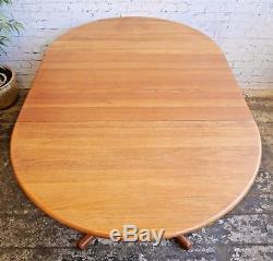 Vintage Retro Mid Century Modern Danish Teak Extending Dining Table and 6 Chairs