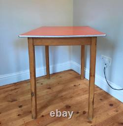 Vintage Retro Mid Century Red Formica Topped Kitchen Table