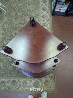 Vintage Retro Mid Century Wooden Whatnot 5 Tier Corner Plant / Shelf Stand Decor