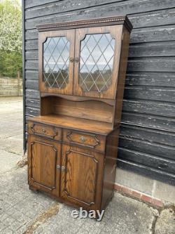 Vintage Retro Mid century Wooden Glass Display Cabinet Storage Kitchen Cupboard