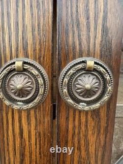 Vintage Retro Mid century Wooden Glass Display Cabinet Storage Kitchen Cupboard