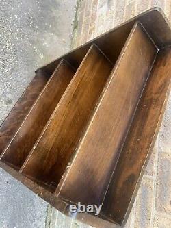 Vintage Retro Quality War Time Wooden Wall Shelving Display Shelf Bookcase