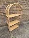 Vintage Retro Rattan Shelves Cane Wicker Bookcase Boho Tiki Shelf Bamboo